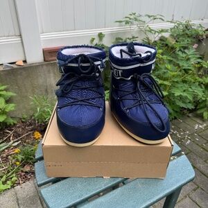 Icon Low Blue Nylon Boots